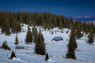 ski resort in the mountains