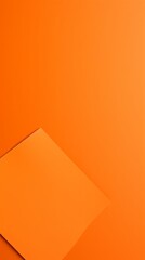 Orange background with dark orange paper on the right side, minimalistic background, copy space concept, top view, flat lay