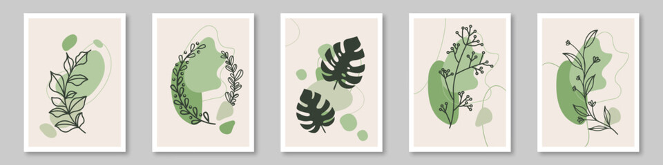 Abstract floral cover design. Cover design with floral pattern. Size A4 for book, notebook, planner, brochure, catalog. Vector illustration