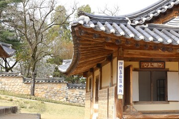 Spring scenery of old temples in Korea