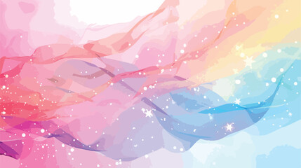Fairy background with rainbow mesh. Kawaii universe background