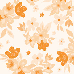Pattern flower floral spring blossom illustration vector fabric textile design leaf leaves
