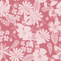 Pattern flower floral spring blossom illustration vector fabric textile design leaf leaves