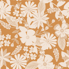 Pattern flower floral spring blossom illustration vector fabric textile design leaf leaves