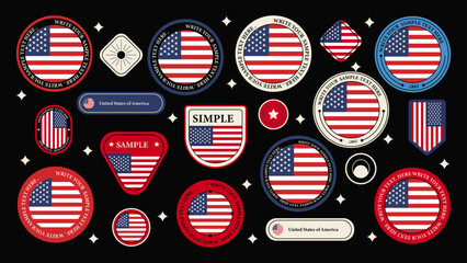 Collection of 15 Different American Flag Stickers: Visual Diversity and Superior Quality