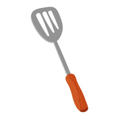 A color vector illustration showing a turntable with slots, which is indispensable for turning over and serving mouth-watering fried dishes. Ideal for advertising kitchen utensils, recipe cards