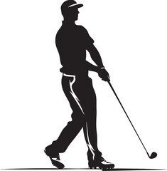 Majestic Golf Moments Golf Player Vector Drawing
