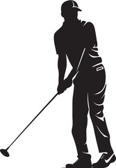 Golfing Elegance Golfer Vector Portrait