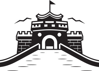 Great Wall Vector Ancient Architecture