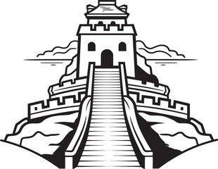 Great Wall Vector Towering Majesty