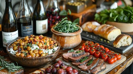 Obraz premium Farm-to-Table: Emphasize farm-fresh ingredients and the farm-to-table concept for a wholesome appeal. 