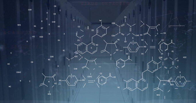 Image of scientific data processing over computer servers - Powered by Adobe