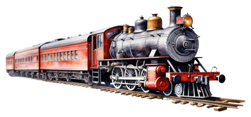 Naklejka premium PNG Train locomotive vehicle railway. AI generated Image by rawpixel.