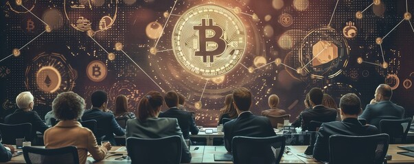 Audience watching Bitcoin presentation