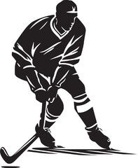 Victory Visions Hockey Player Vector Graphic