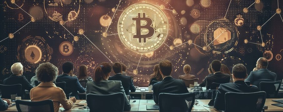 Audience watching Bitcoin presentation