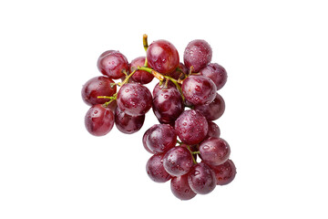 Fototapeta premium grapevine, Grapes, on isolated transparent background ,top view 