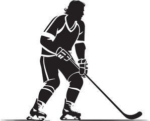 Master of the Blue Line Hockey Player Vector Design