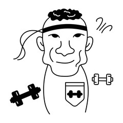 Check out doodle avatar of a fitness trainer 