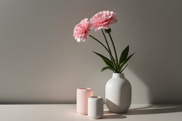 Carnation in Minimal Vases