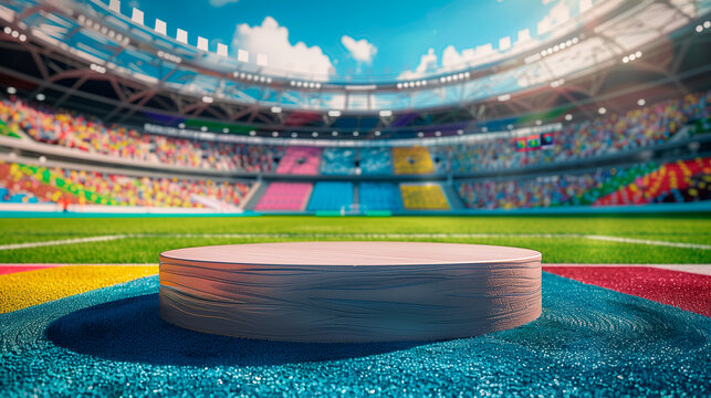 podium for product presentation or the winner of a sporting event