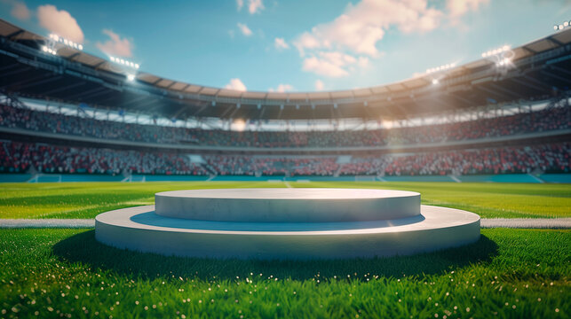 podium for product presentation or the winner of a sporting event
