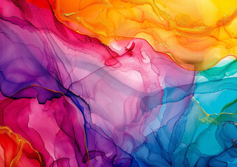 Abstract, art. A detail from an alcohol ink painting AI-generated Image