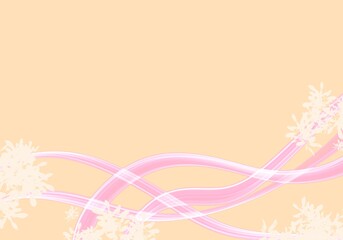 Elegant Abstract Pastel Colour Line Floral Background