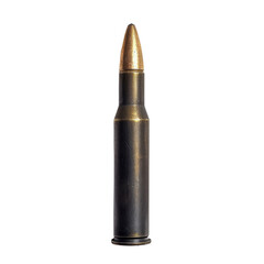 Close-up of a Single Rifle Bullet, Symbolizing Security and Defense Concepts.