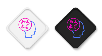 Line Paint spray icon isolated on white background. Colorful outline concept. Vector