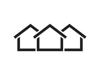 Icon a house representation, isolated against a clean background. This simple vector symbol evokes a sense of warmth and security, embodying the concept of home.