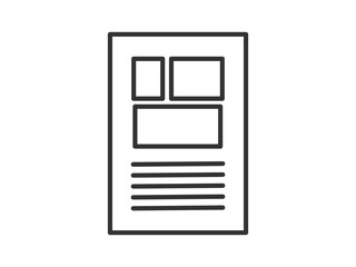 Illustration a vector icon depicting documents, suitable for web and mobile applications, isolated for use in graphic and design.
