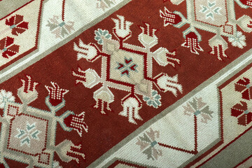 Textures and patterns in color from woven carpets - 785372110