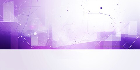Purple and white background vector presentation design, modern technology business concept banner template with geometric shape