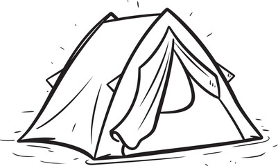 Backyard Camping at Home Tent Vector Illustration for Indoor Nature Escapes