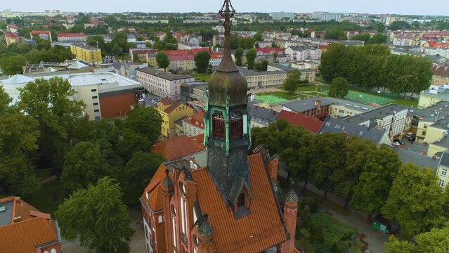 Council Slupsk Ratusz Urzad Miasta Plac Zwyciestwa Aerial View Poland