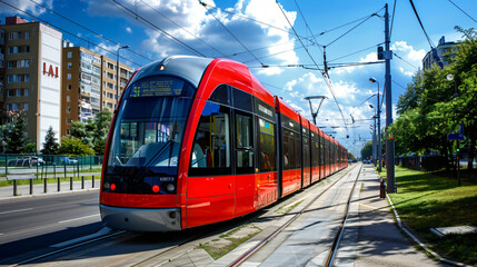 KATOWICE POLAND Red tram model Konstal 105N-2K 