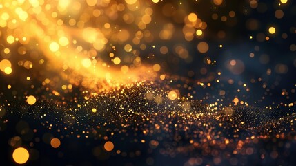 energetic yellow sparks and glittering light effects on a transparent background creating a festive and magical atmosphere - obrazy, fototapety, plakaty