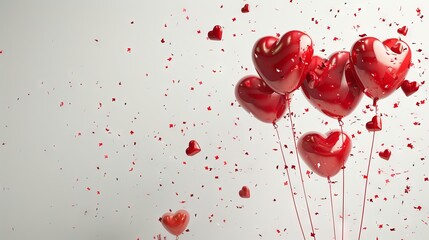 Valentine's day balloons - wallpapers Generative AI.