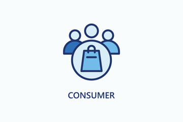 Consumer vector, icon or logo sign symbol illustration