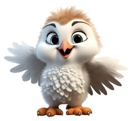 PNG Cartoon animal white bird