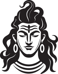 Shiva, The Meditator of Destruction Vector Illustration