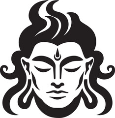 Shiva, The Meditator of Love Vector Design