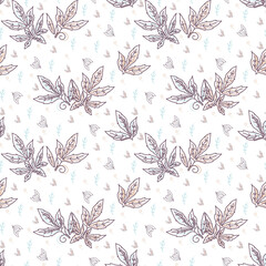 Floral pattern seamless background hand painted