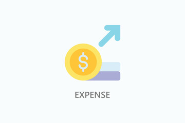 Expense vector, icon or logo sign symbol illustration