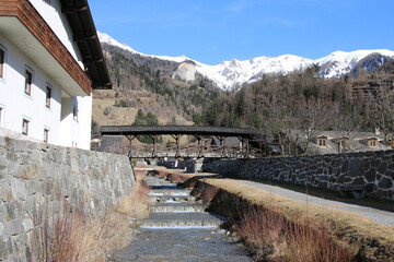 dam in the alpine mountains