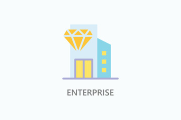 Enterprise vector, icon or logo sign symbol illustration