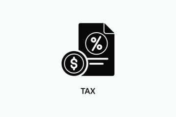 Tax vector, icon or logo sign symbol illustration