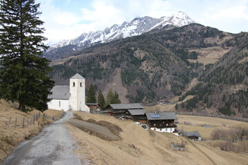 church in the alpine mountains