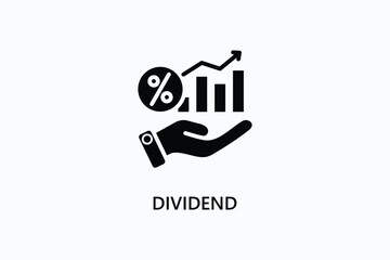 Dividend vector, icon or logo sign symbol illustration